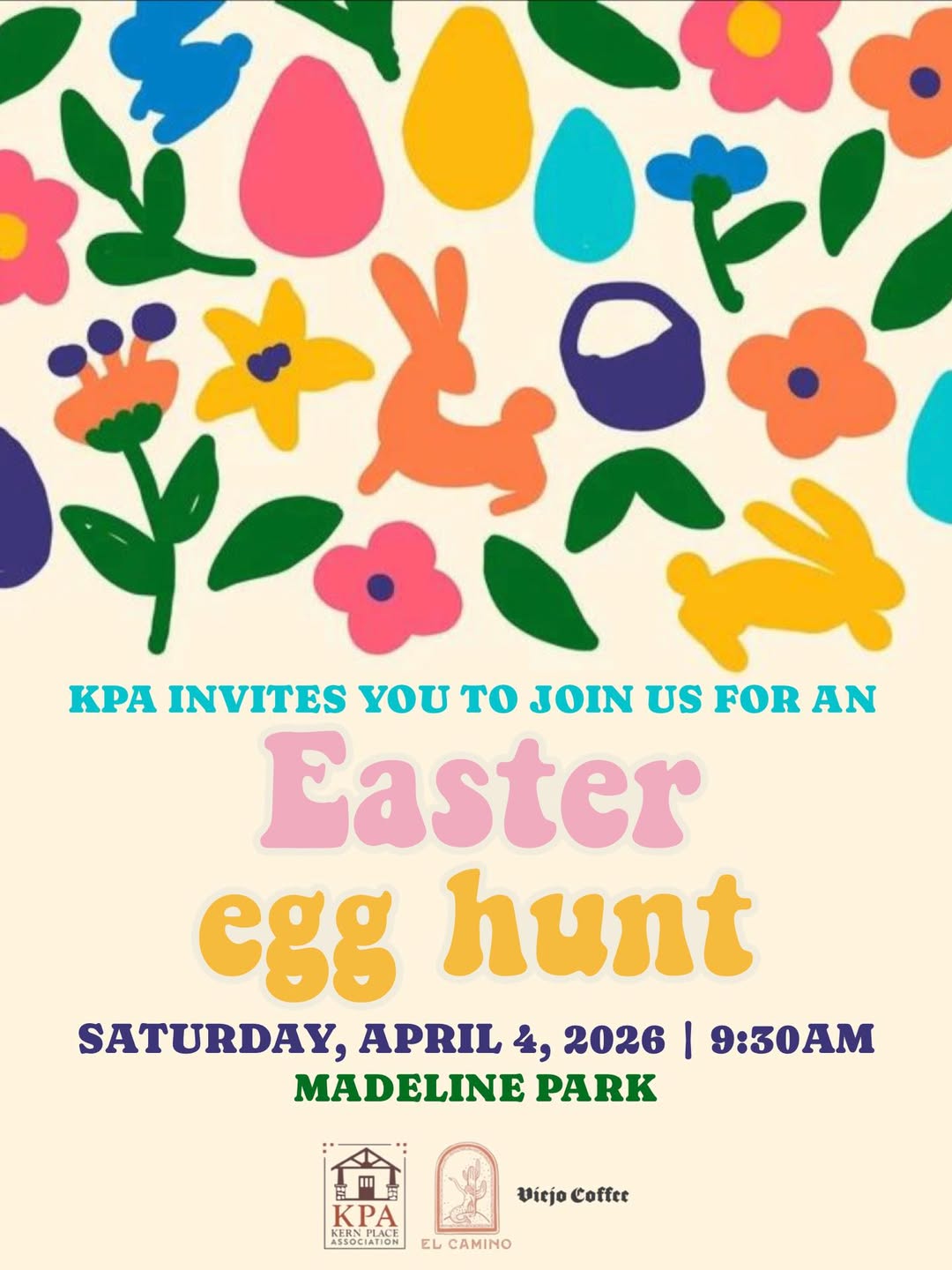 Easter Egg Hunt Sat Apr 4 9:30am Madeline Park